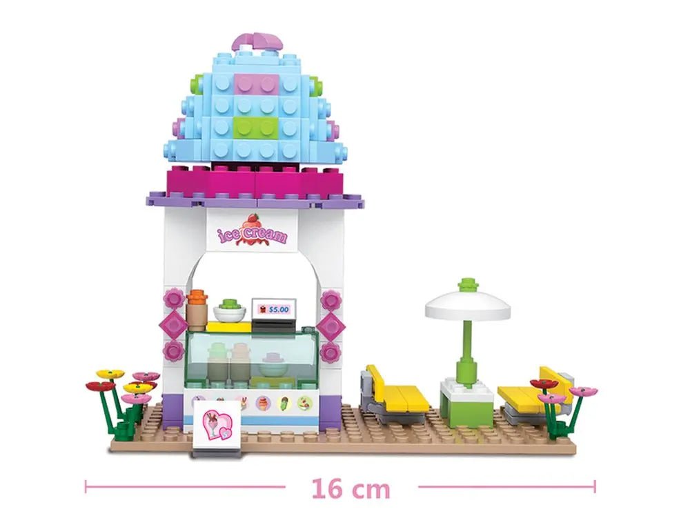 Sluban Girl's Dream Ice-cream Shop Building Brick Set Sluban