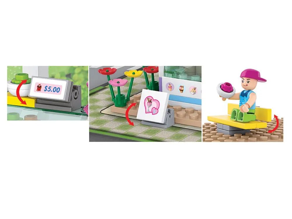 Sluban Girl's Dream Ice-cream Shop Building Brick Set Sluban