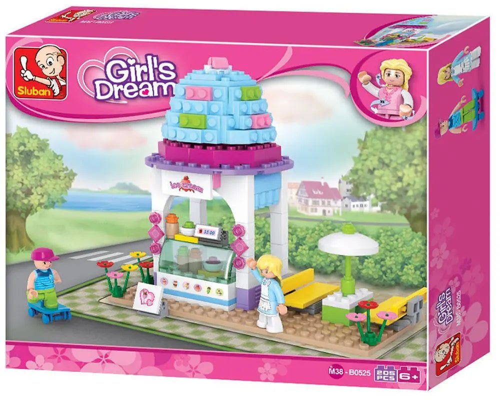 Sluban Girl's Dream Ice-cream Shop Building Brick Set Sluban