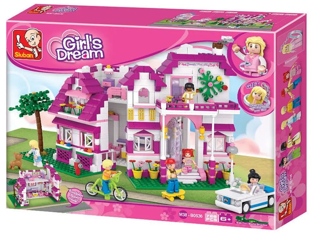 Sluban Girl's Dream Seaside Villa Building Brick Set Sluban