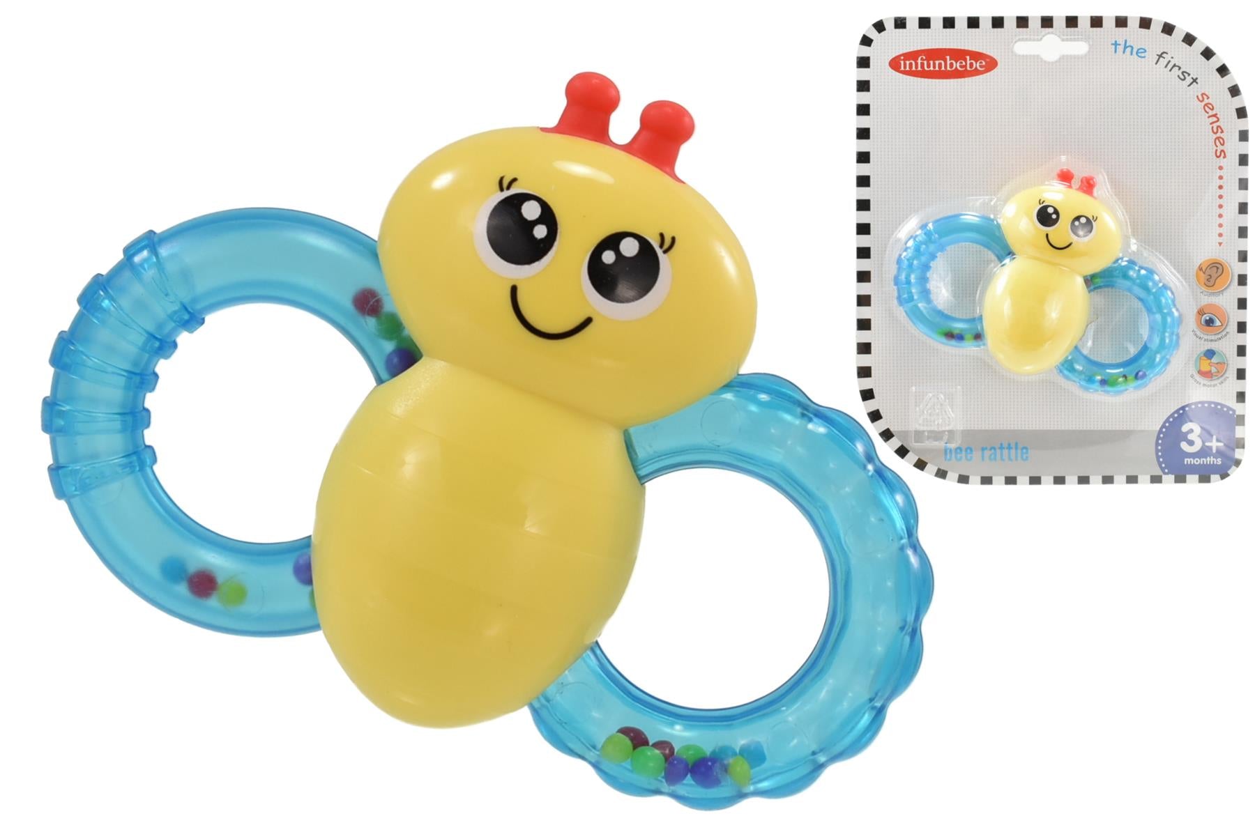Baby's Soothing Bee Teething Rattle Sensory Toy Curious Minds