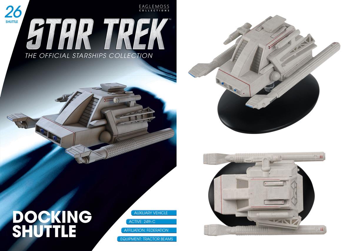 #26 Docking Shuttle Model Die Cast Shuttlecraft Ship (Eaglemoss / Star Trek) Real Merch