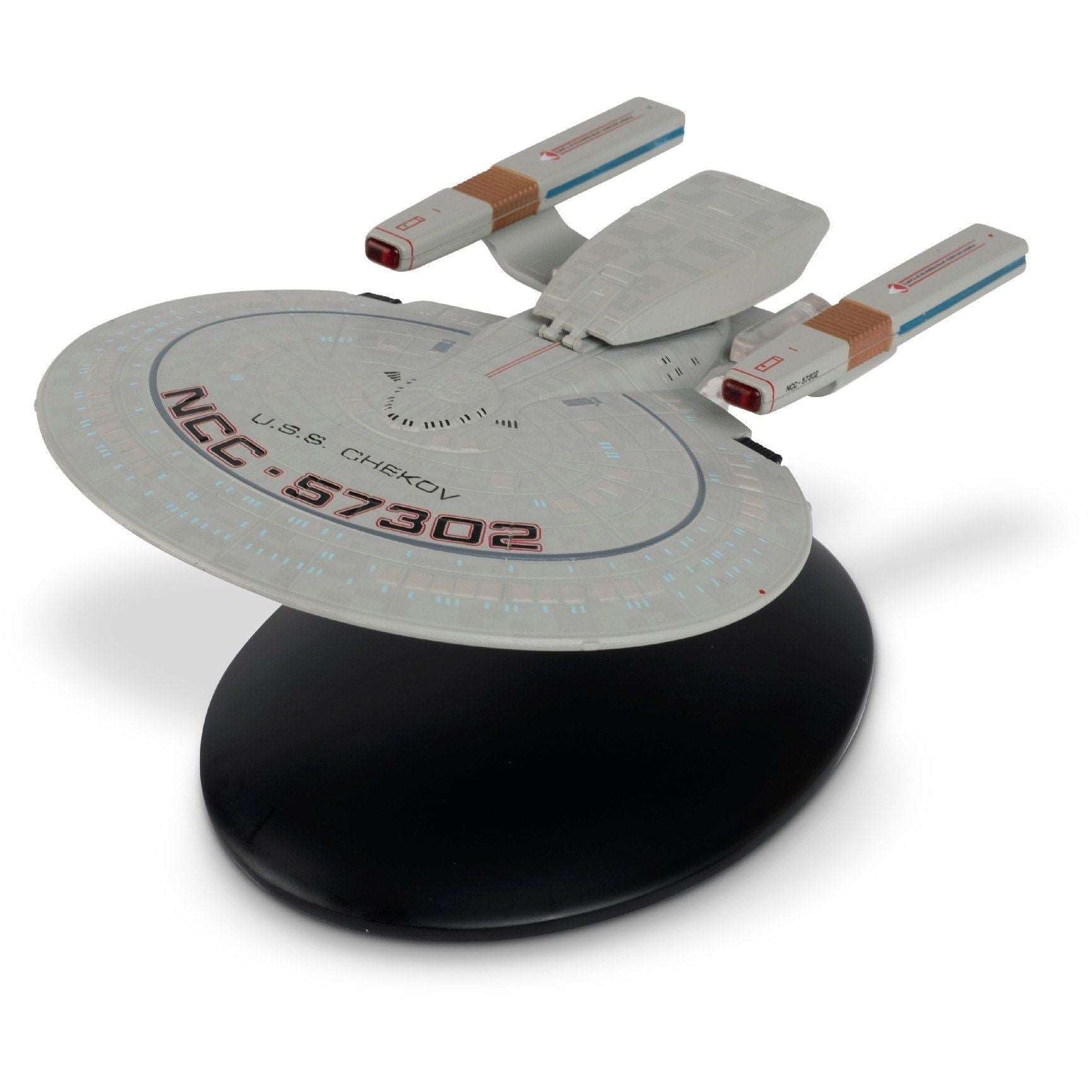 #110 U.S.S. Chekov Springfield Class Model Die-Cast Ship (Eaglemoss / Star Trek) Real Merch