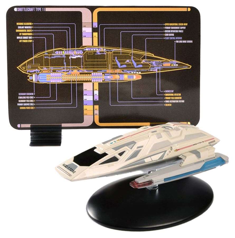 #10 Type-11 Shuttlecraft (NCC-1710-E) Model Diecast Ship (Eaglemoss / Star Trek) Real Merch