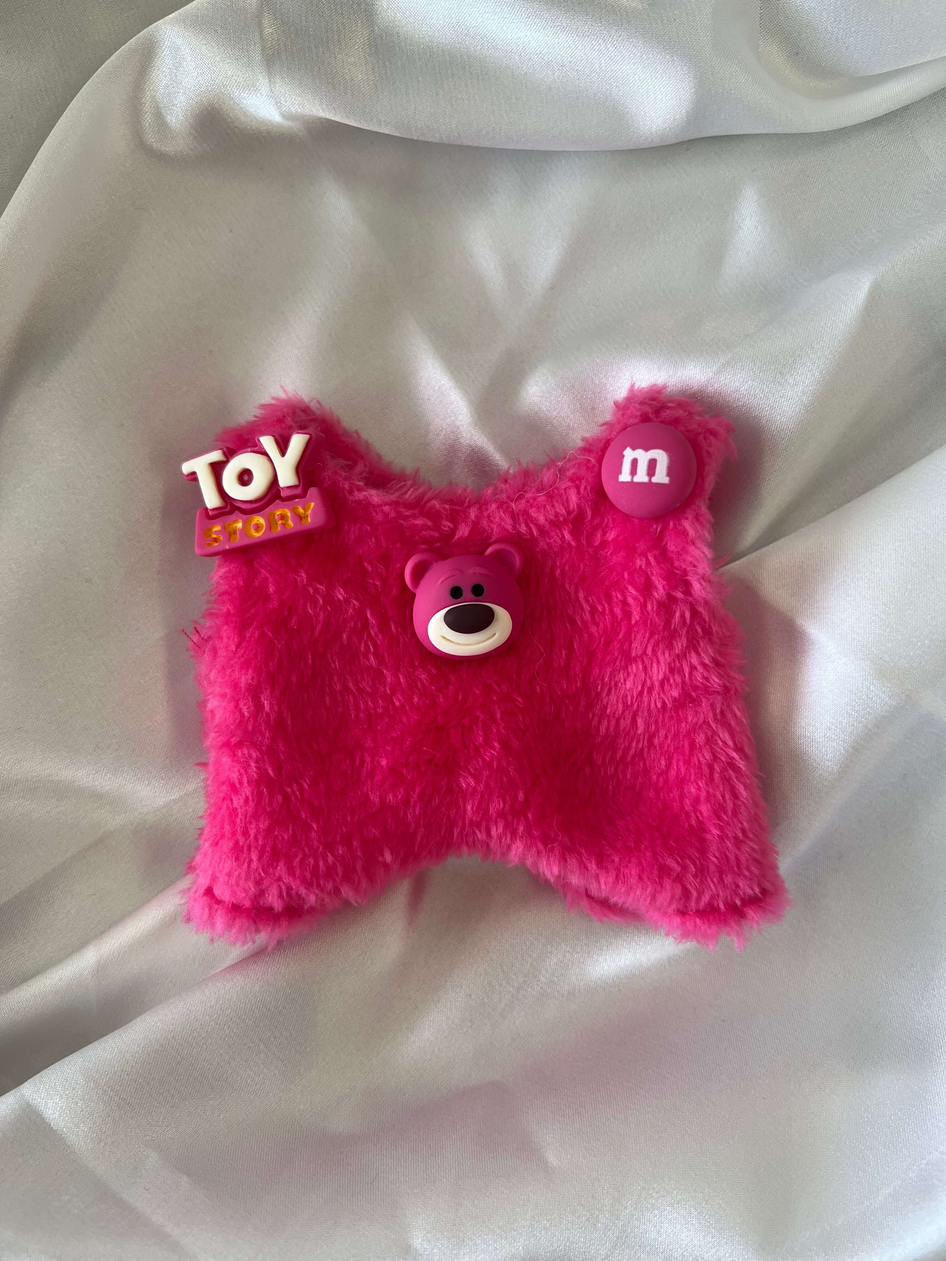 Labubu Berry Bear Outfit Set - Pink Fluffy Onesie & Strawberry Hood (17cm) FOXLEY LONDON