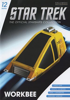 #12 Spacedock Workbee Shuttlecraft Model Diecast Ship (Eaglemoss / Star Trek) Real Merch