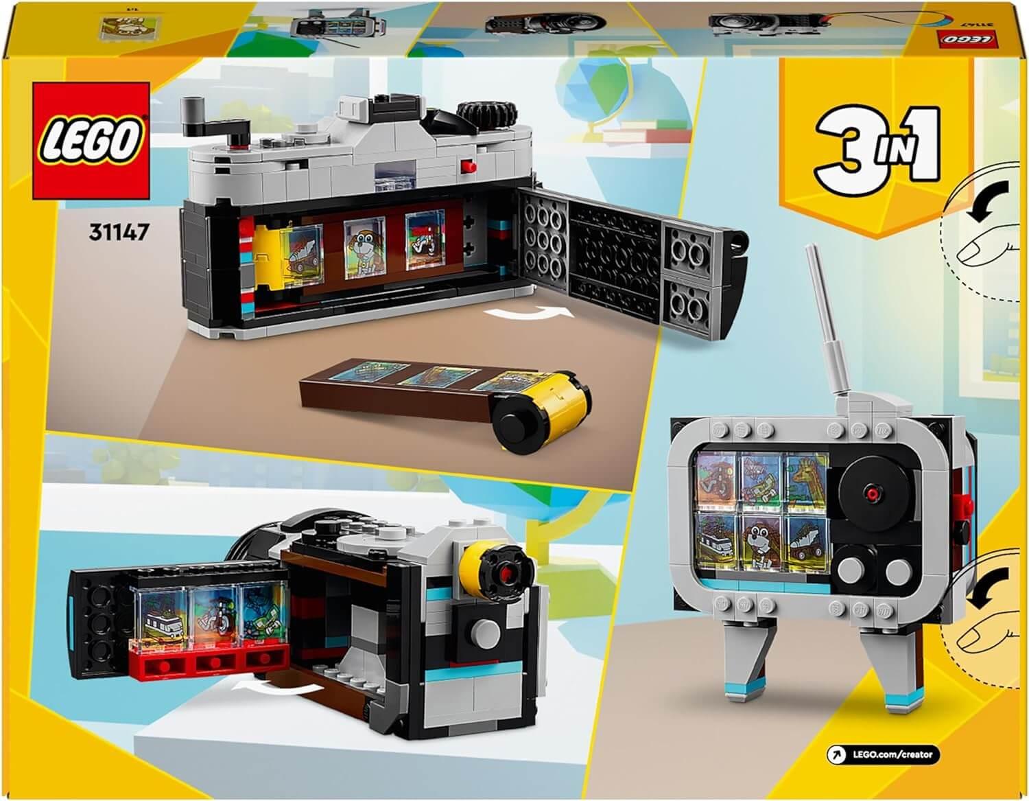 Lego Creator 3 in 1 31147 Retro Camera Buildable Toy for Ages 8 and Up Curious Minds