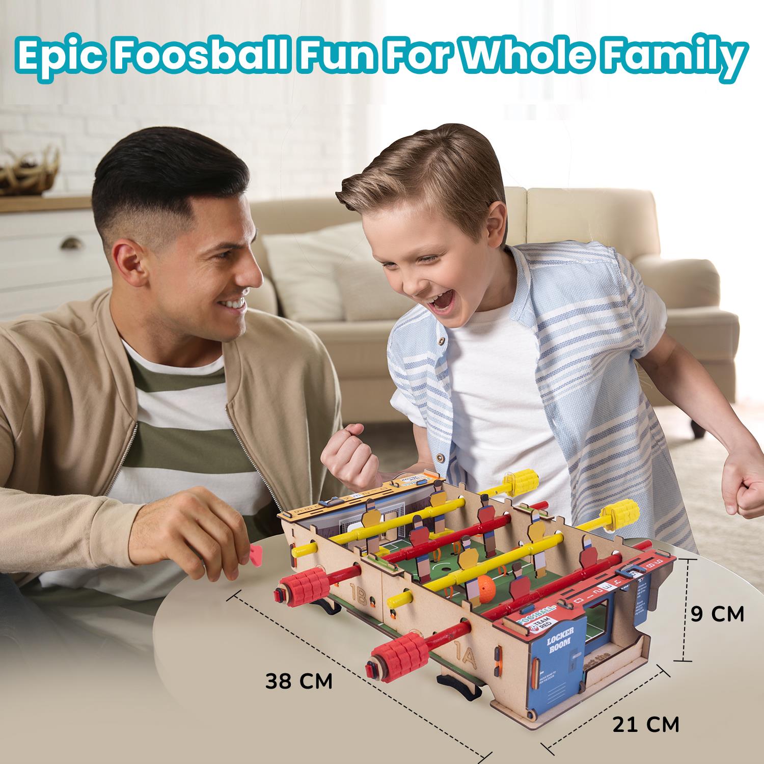 Smartivity Foosball | Build-It-Yourself Multiplayer STEAM Board Game Curious Minds
