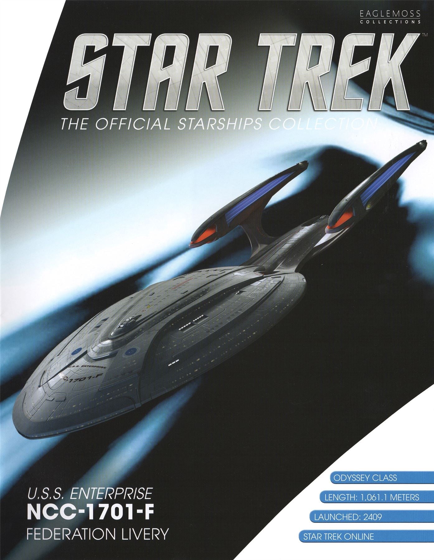 #13 U.S.S. Enterprise NCC-1701-F (Federation Livery) Model Die Cast Ship BONUS ISSUE (Eaglemoss / Star Trek) Real Merch