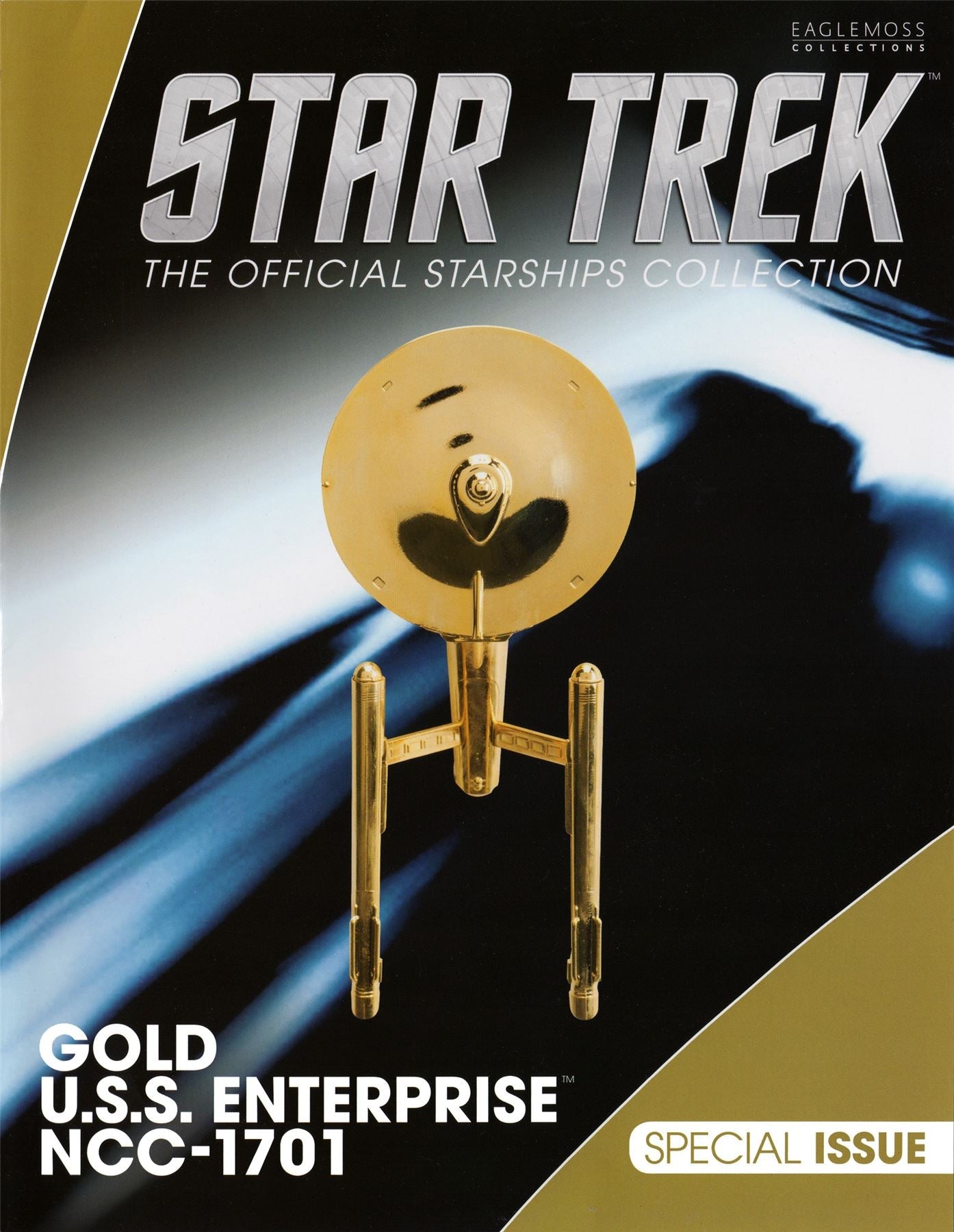 #23 Gold U.S.S. Enterprise NCC-1701 Model Die Cast Ship SPECIAL ISSUE (Eaglemoss / Star Trek) Real Merch