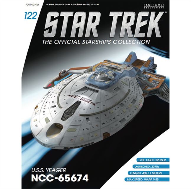 #122 U.S.S. Yeager NCC-65674 Model Diecast Ship (Eaglemoss / Star Trek) Real Merch