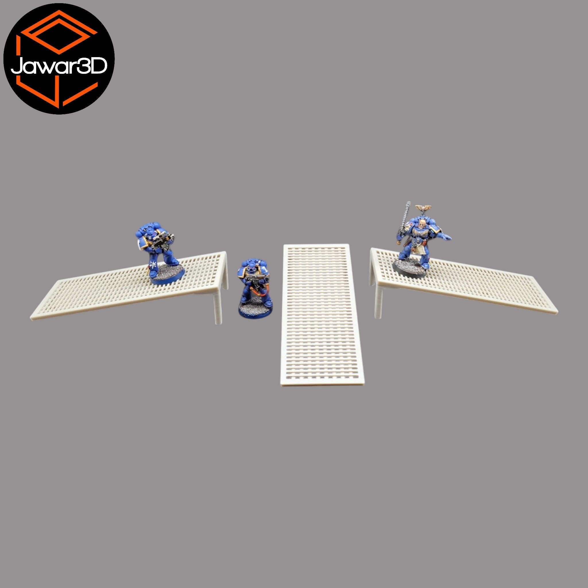 Footbridge Ramp x3 - 28mm Wargaming Scatter Terrain Scenery Tabletop Miniature Jawar3d