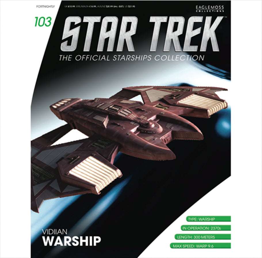 #103 Vidiian Warship Die-Cast Model Ship (Eaglemoss / Star Trek) Real Merch