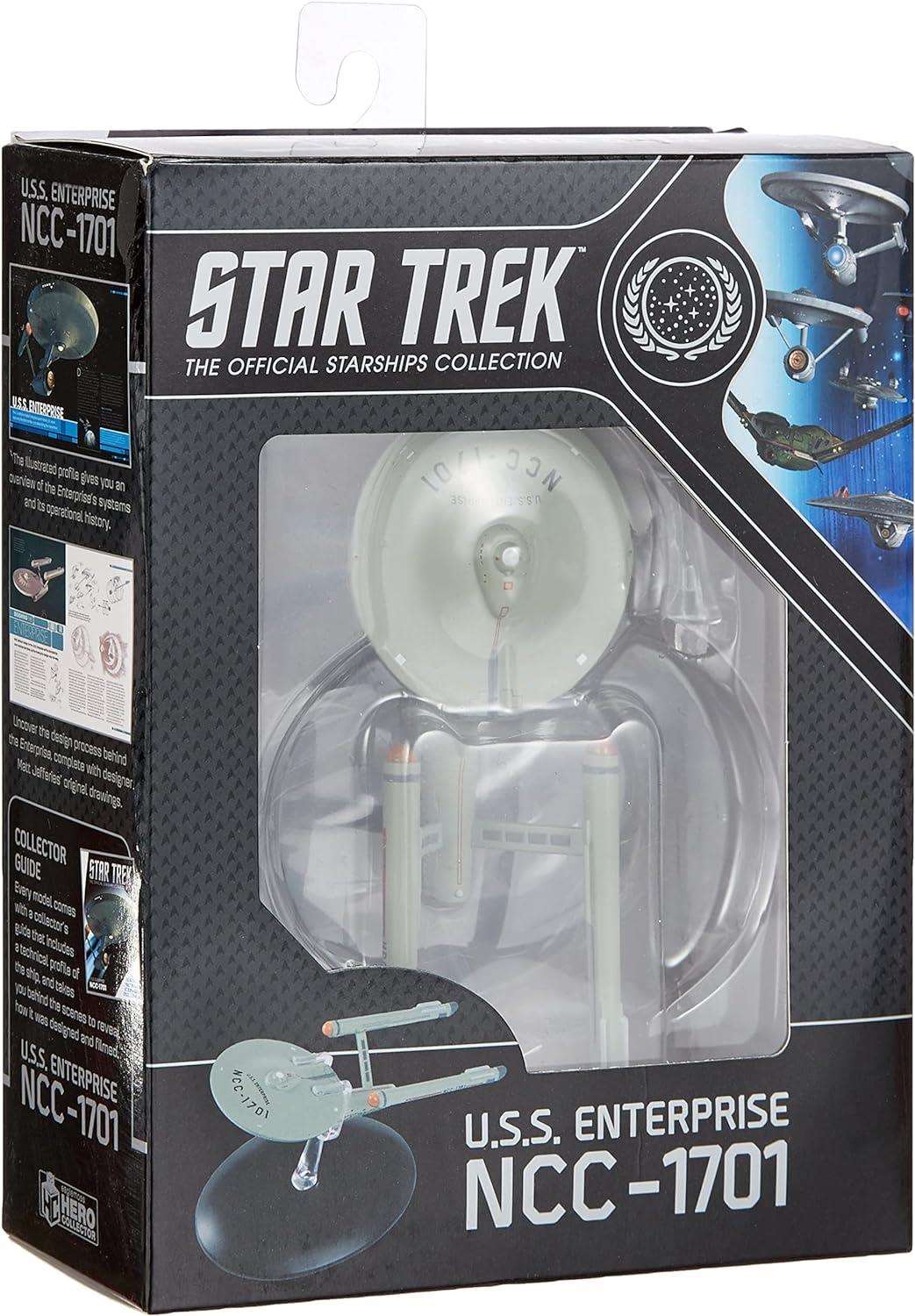 #11 U.S.S. Enterprise NCC-1701 (Constitution-class) TOS Diecast Model Ship Window Boxed (Star Trek / Eaglemoss) Real Merch