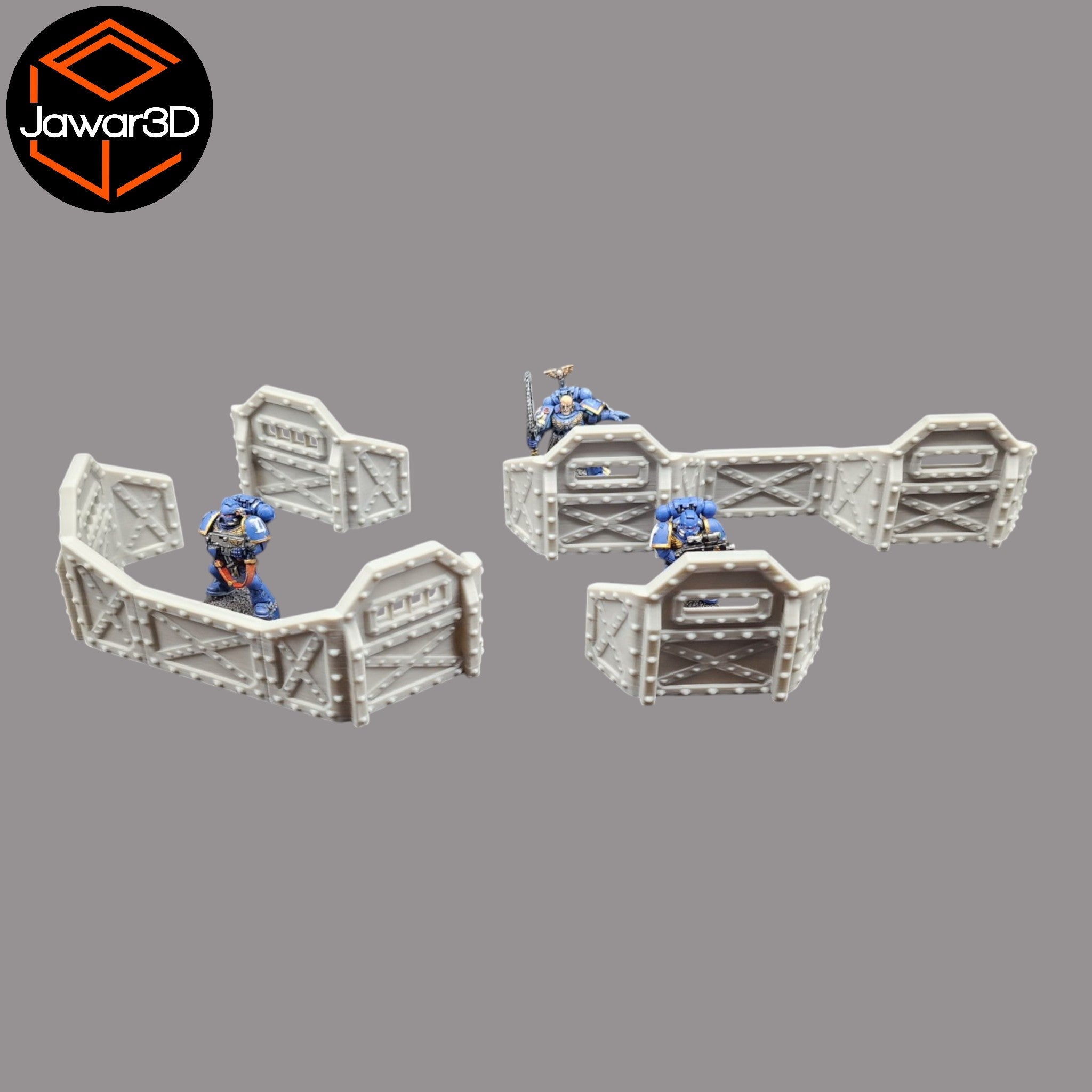 Reinforced Barricades - 28mm Wargaming Scatter Terrain Scenery Tabletop Jawar3d