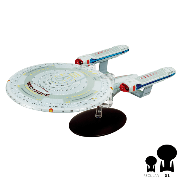 #10 U.S.S. Enterprise NCC-1701-C XL EDITION Model Die Cast Ship (Eaglemoss / Star Trek) Real Merch
