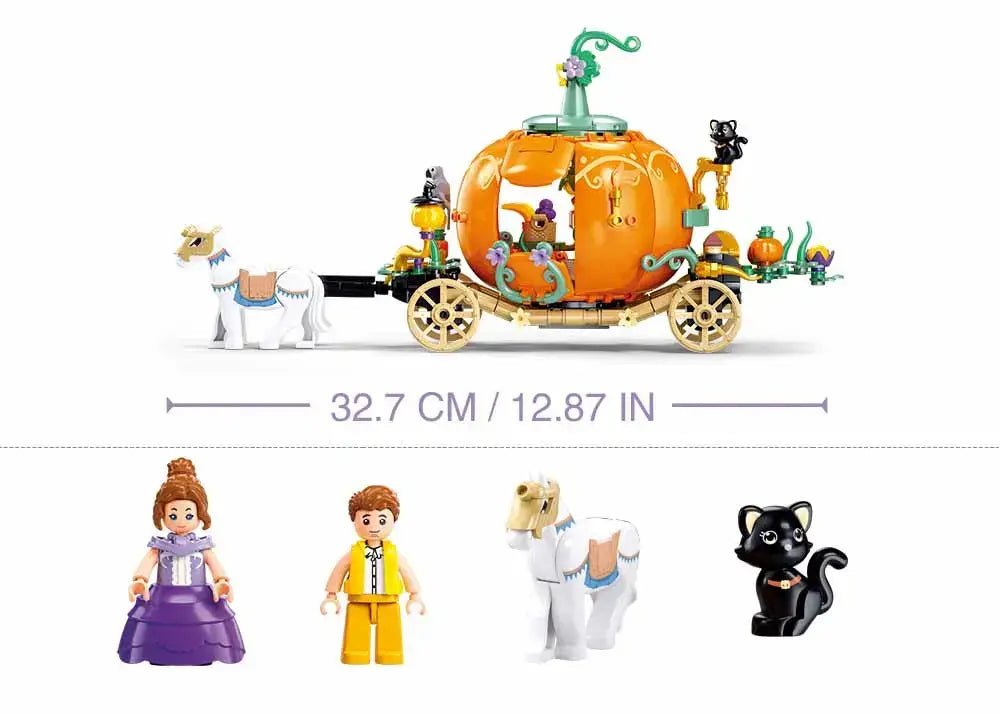 Sluban Girl's Dream Pumpkin Carriage Building Brick Set Sluban