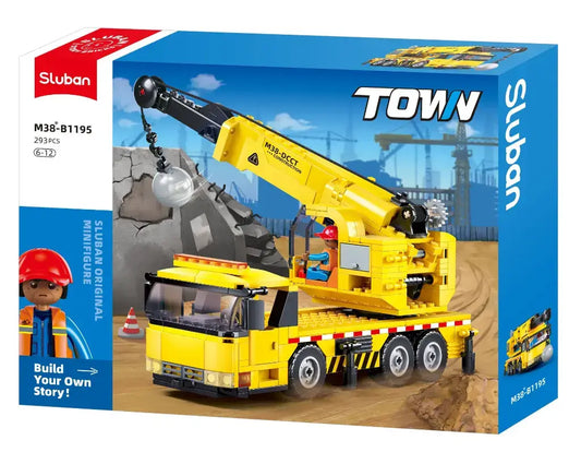 Sluban - Town Construction Wheeled Crane Building Brick Set