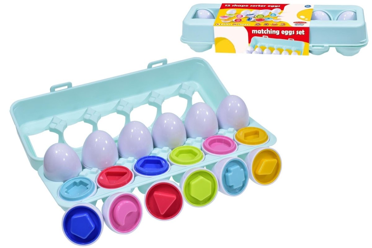 12 Shape Sorter Matching Egg Set Early Development Sensory Toy - The Imagination ShopToys & Games > Toys > Baby Toys > Educational Toys