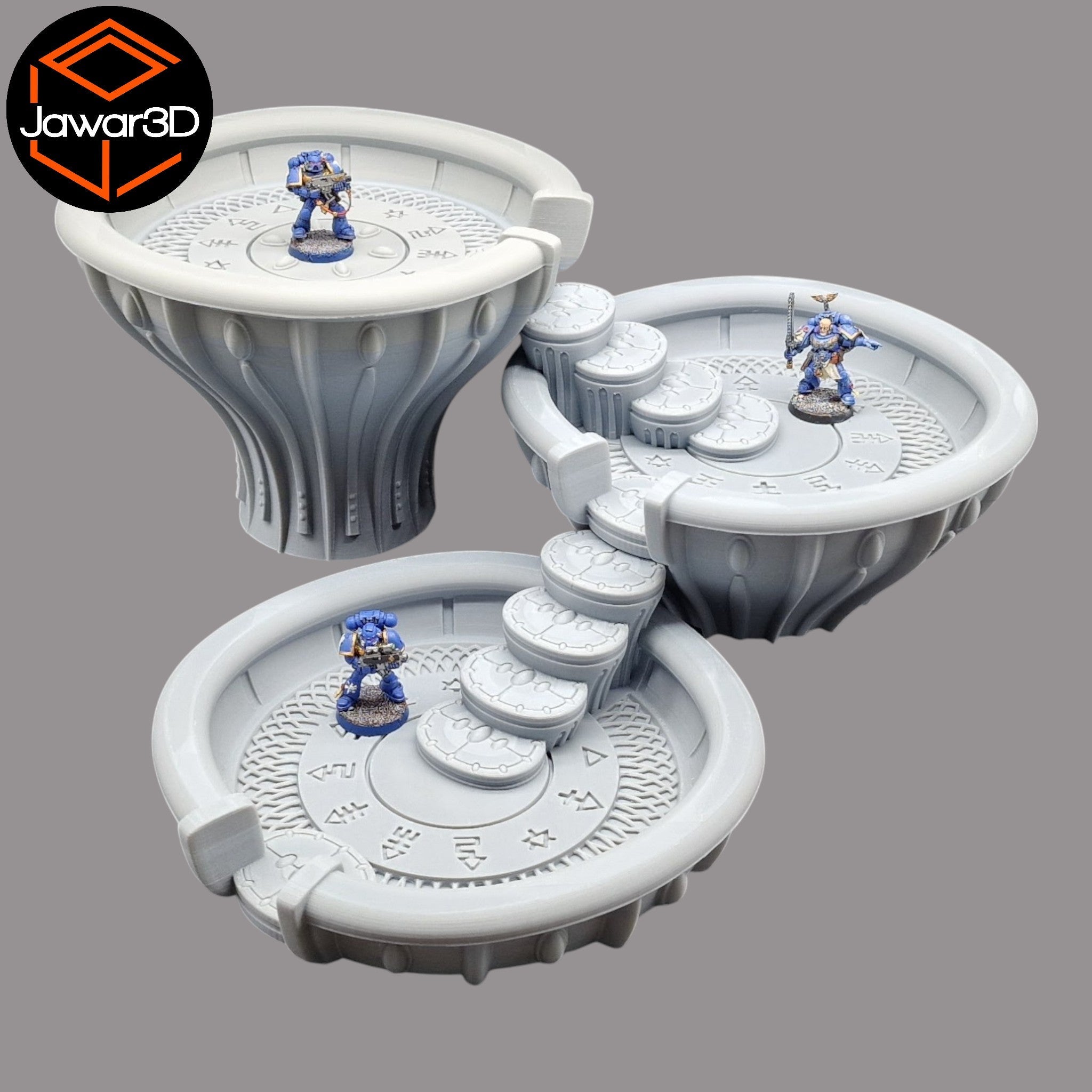 Draxus Platforms - 28mm Wargaming Scatter Terrain Scenery Tabletop Miniature Jawar3d