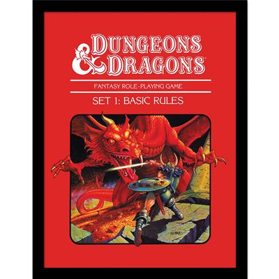 Dungeons and Dragons Basic Rules Framed Collectors Print Pyramid International