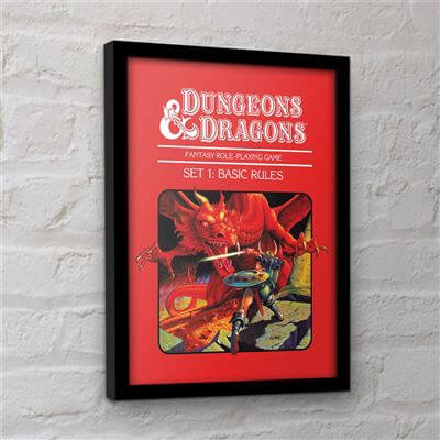 Dungeons and Dragons Basic Rules Framed Collectors Print Pyramid International