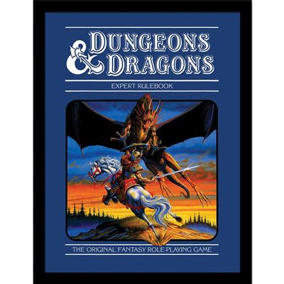 Dungeons and Dragons - Framed Expert Rule Book Collector Print Pyramid International
