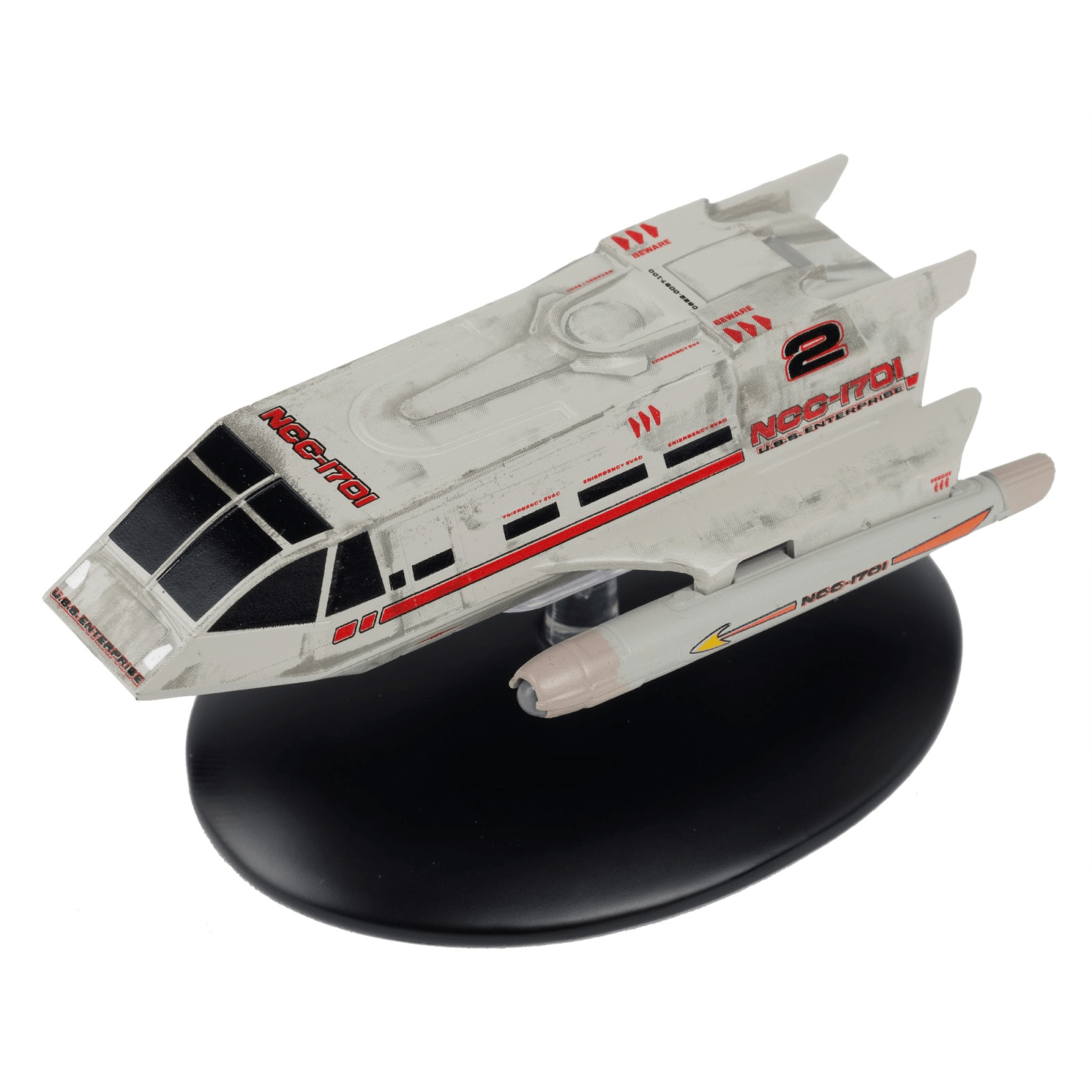 #14 U.S.S. Enterprise Moore-Type Passenger Shuttle Model Diecast Shuttlecraft Ship (Eaglemoss / Star Trek) Real Merch