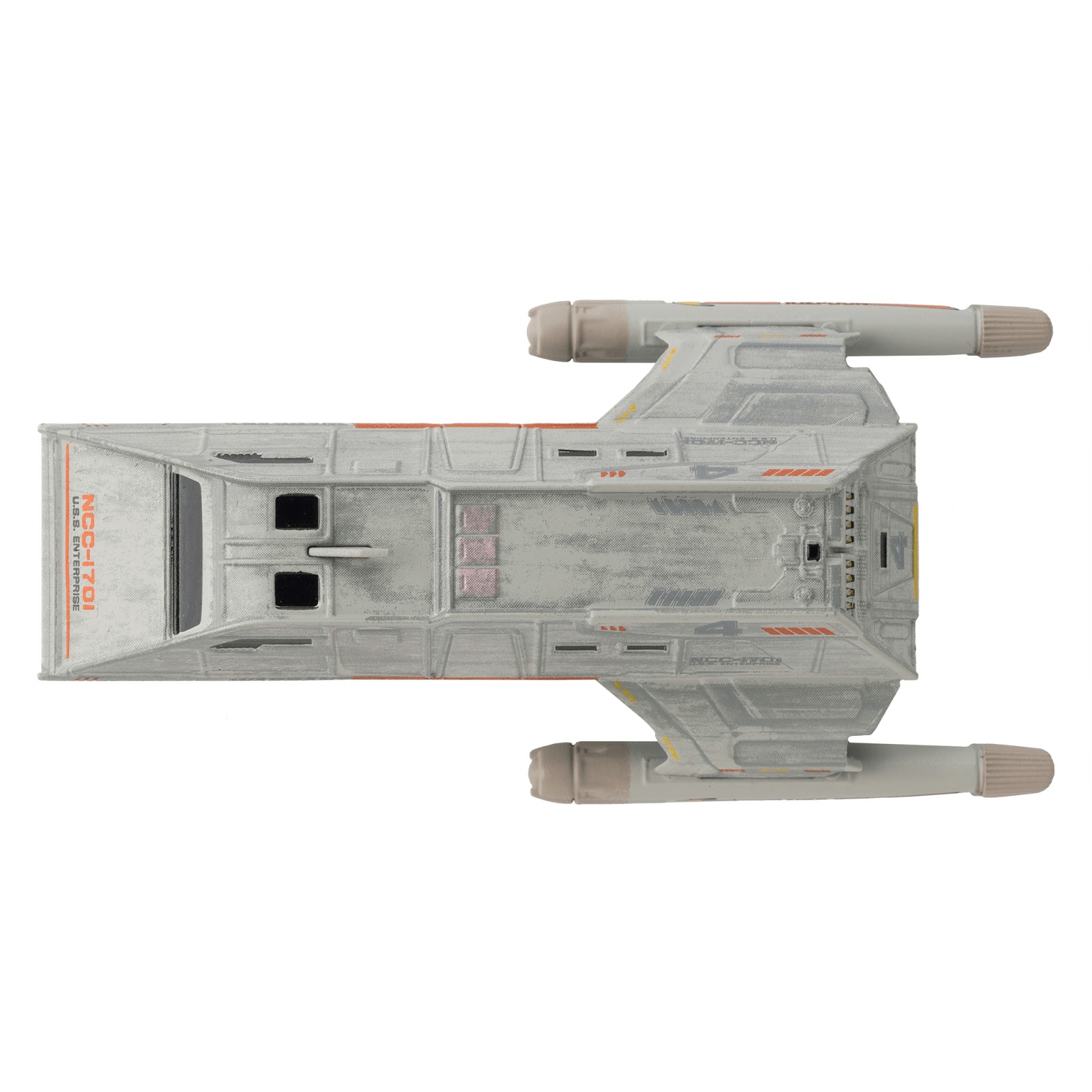 #16 U.S.S. Enterprise Takayama-Type Shuttle - "4 Warrant" Model Diecast Shuttlecraft Ship (Eaglemoss / Star Trek) Real Merch