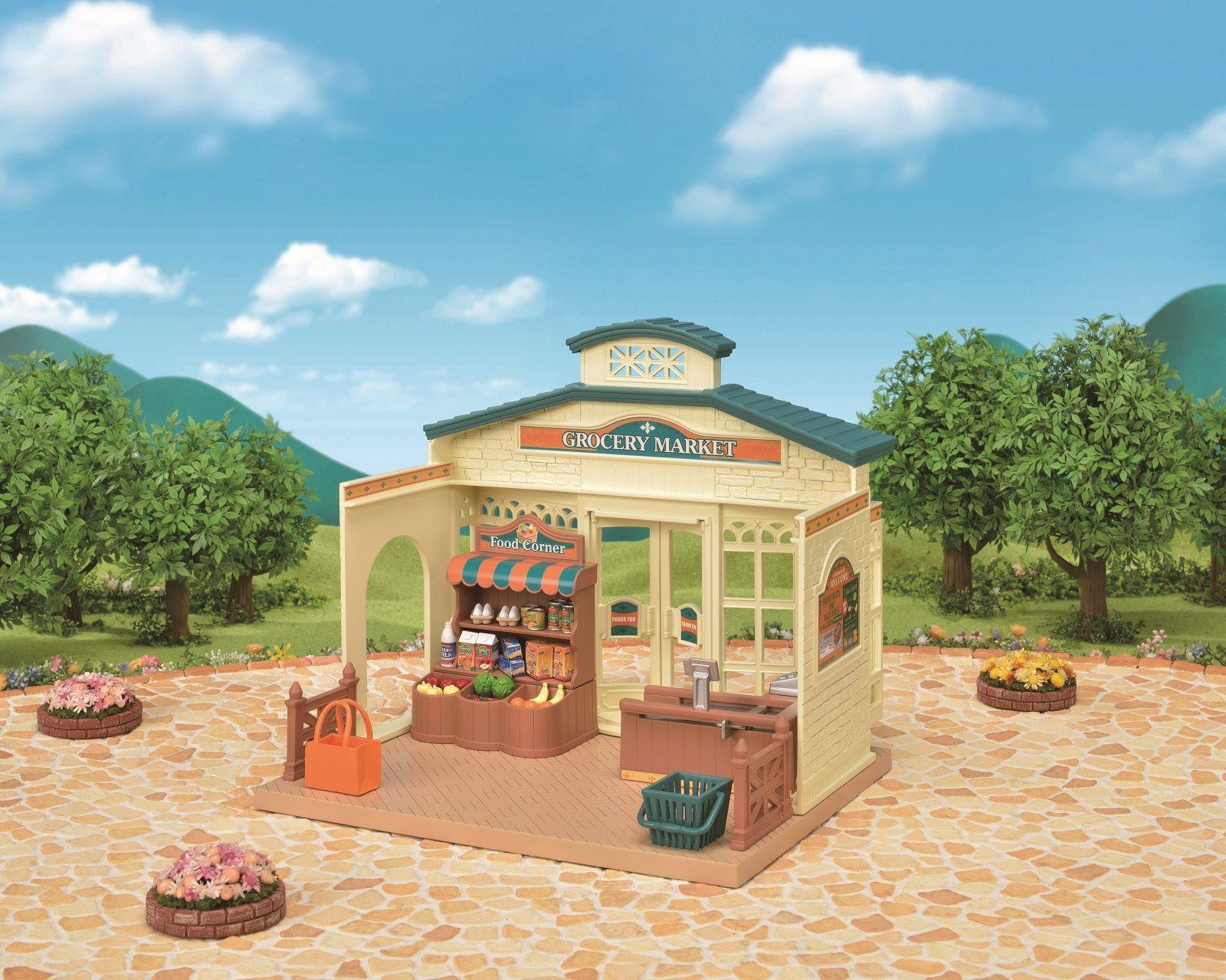 Sylvanian Families Grocery Market Toy Shop Playset for Ages 3 and Up Curious Minds