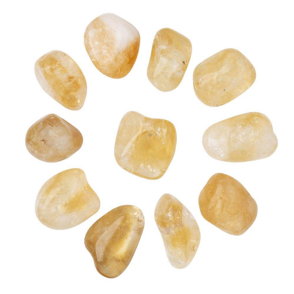 Yellow Citrine Tumblestone Mineral Collectible Precious Stone Curious Minds