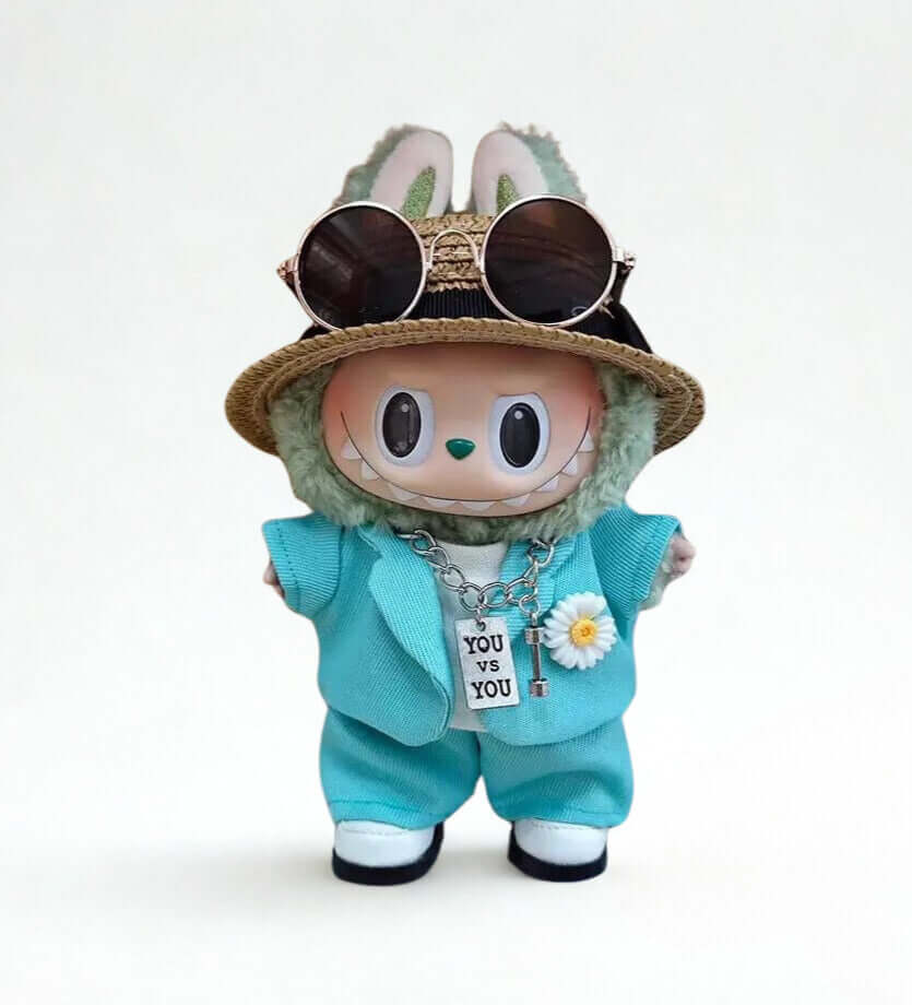 Labubu Light Blue Gentleman Fashion Set - G-Dragon Inspired Collection (7 items) FOXLEY LONDON