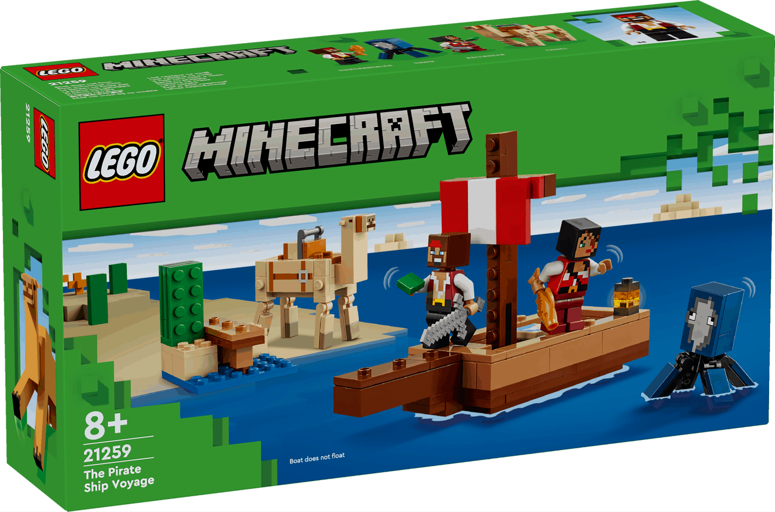 Lego Minecraft 21259 The Pirate Ship Voyage Toy Playset for Ages 8+ Curious Minds