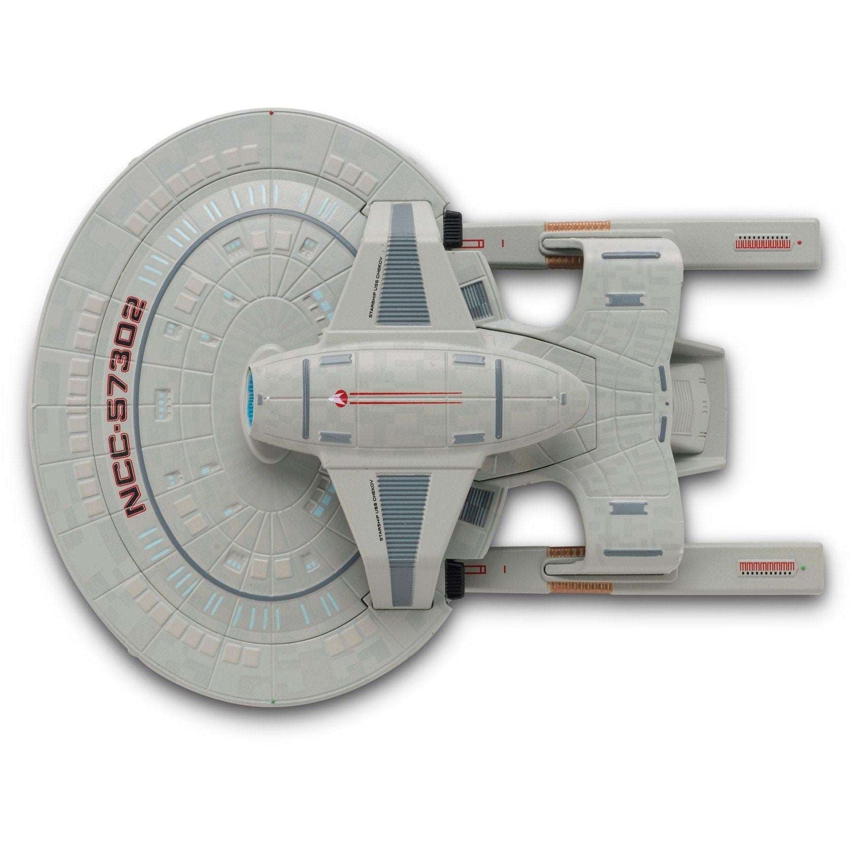 #110 U.S.S. Chekov Springfield Class Model Die-Cast Ship (Eaglemoss / Star Trek) Real Merch