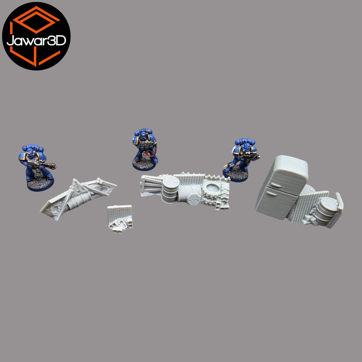 Junkyard Barricades - 28mm Wargaming Scatter Terrain Scenery Tabletop Miniature Jawar3d