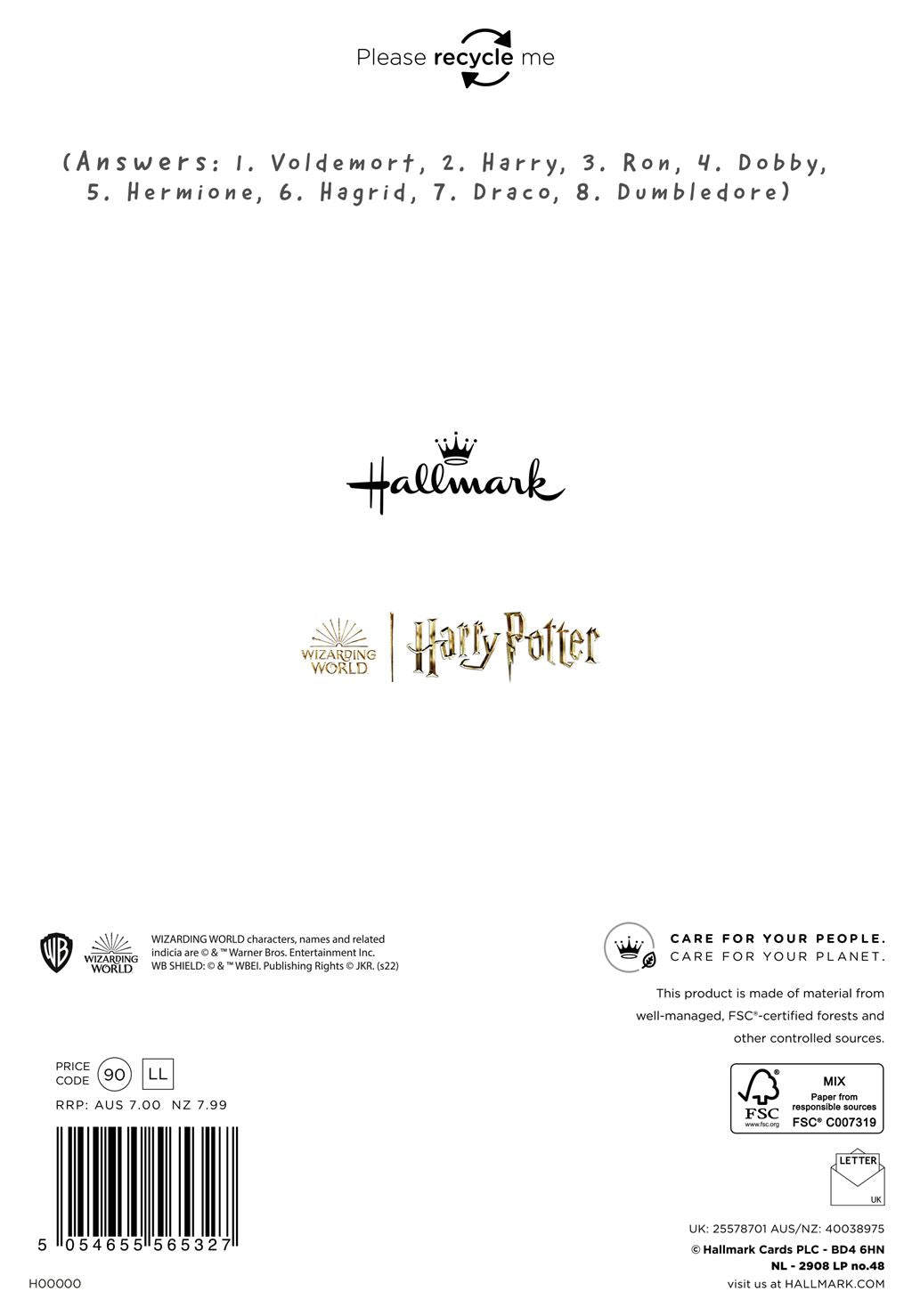 Hallmark - You're The Brightest Wizard Of Your Age Birthday Card for Girl