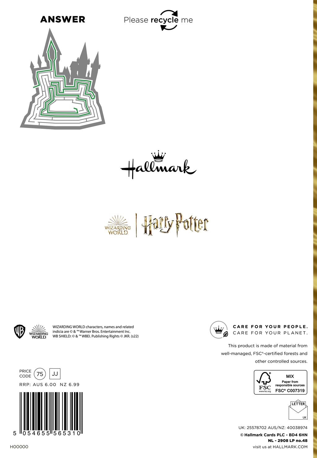 Hallmark - You're The Brightest Wizard Of Your Age Birthday Card for Boy