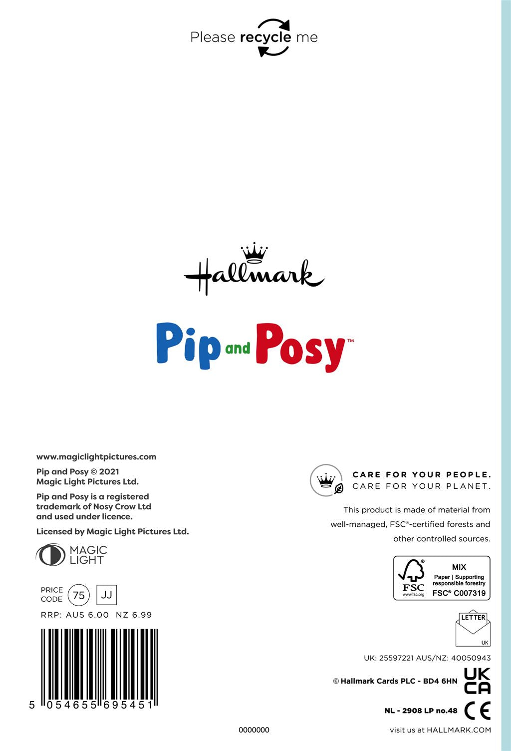 Hallmark - Wishing You Birthday Adventures, Pip and Posy Card