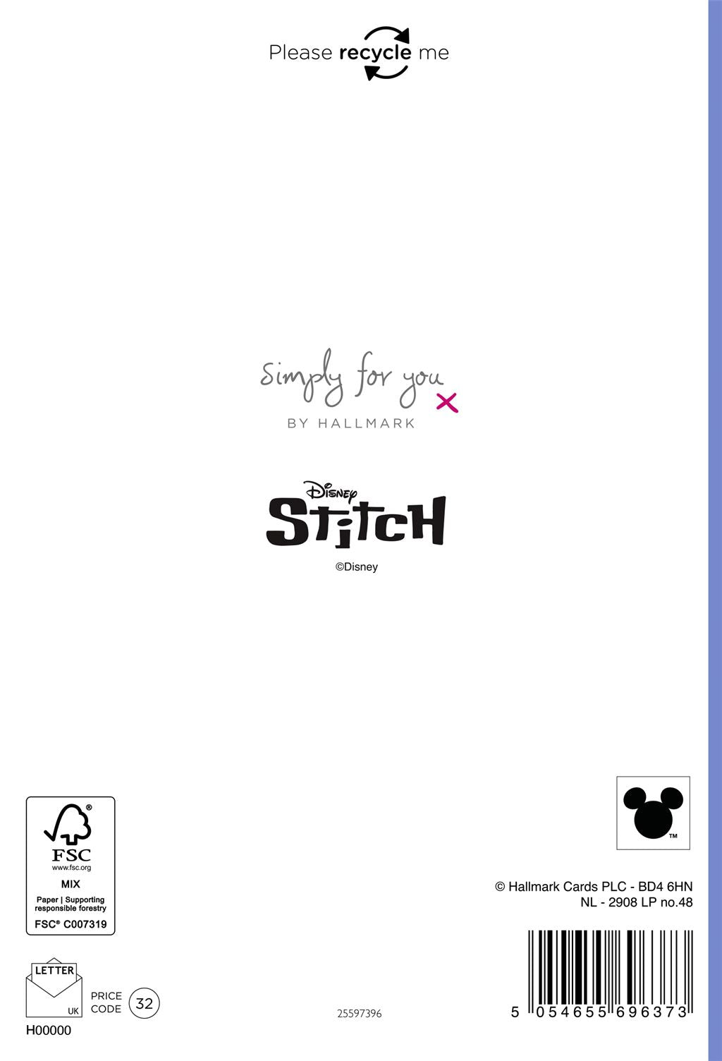 Hallmark - Happy Birthday It's tome for lots of Fun! Disney Lilo and Stitch Card