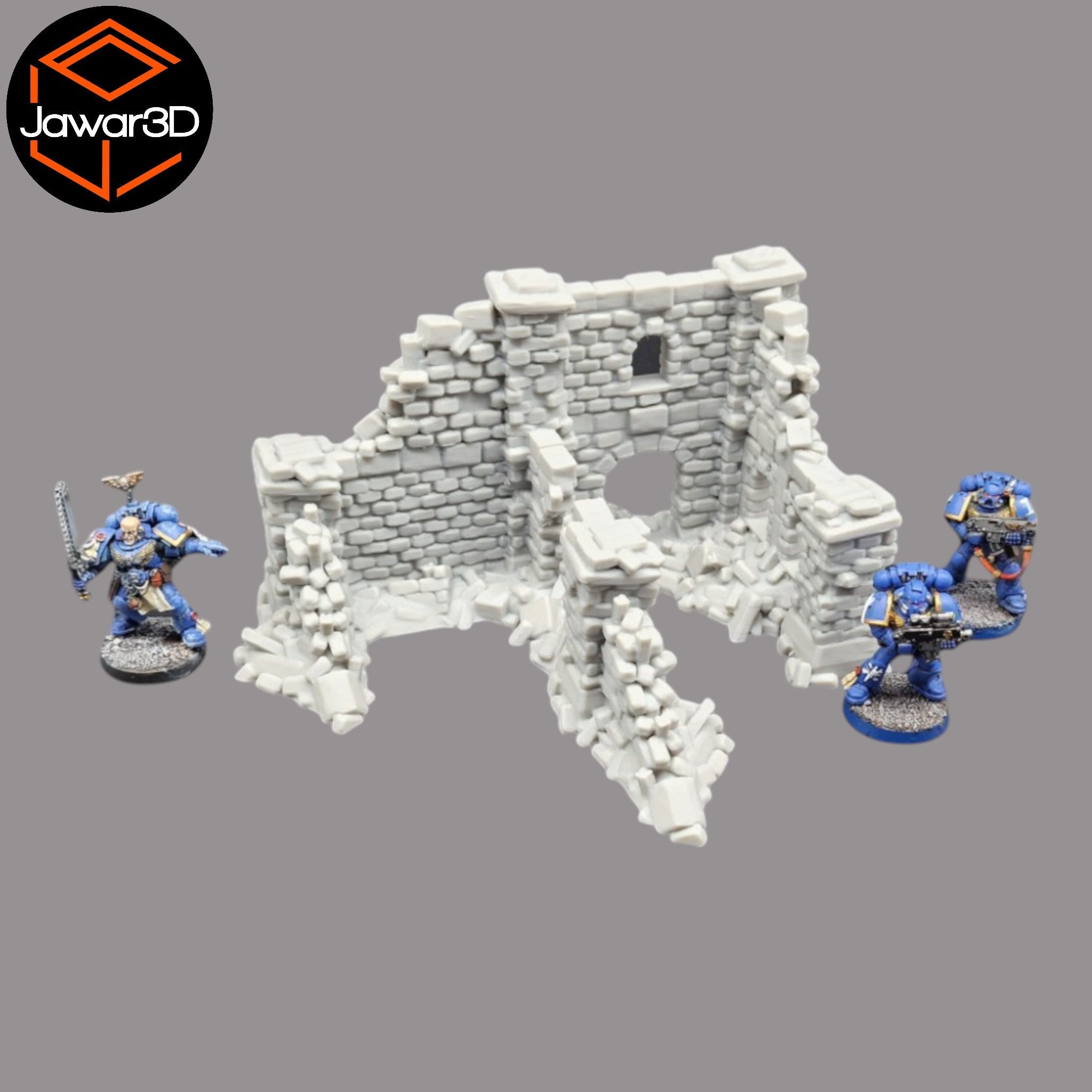 Crumbling Ruins #11 - 28mm Wargaming Scatter Terrain Scenery Tabletop Miniature Jawar3d