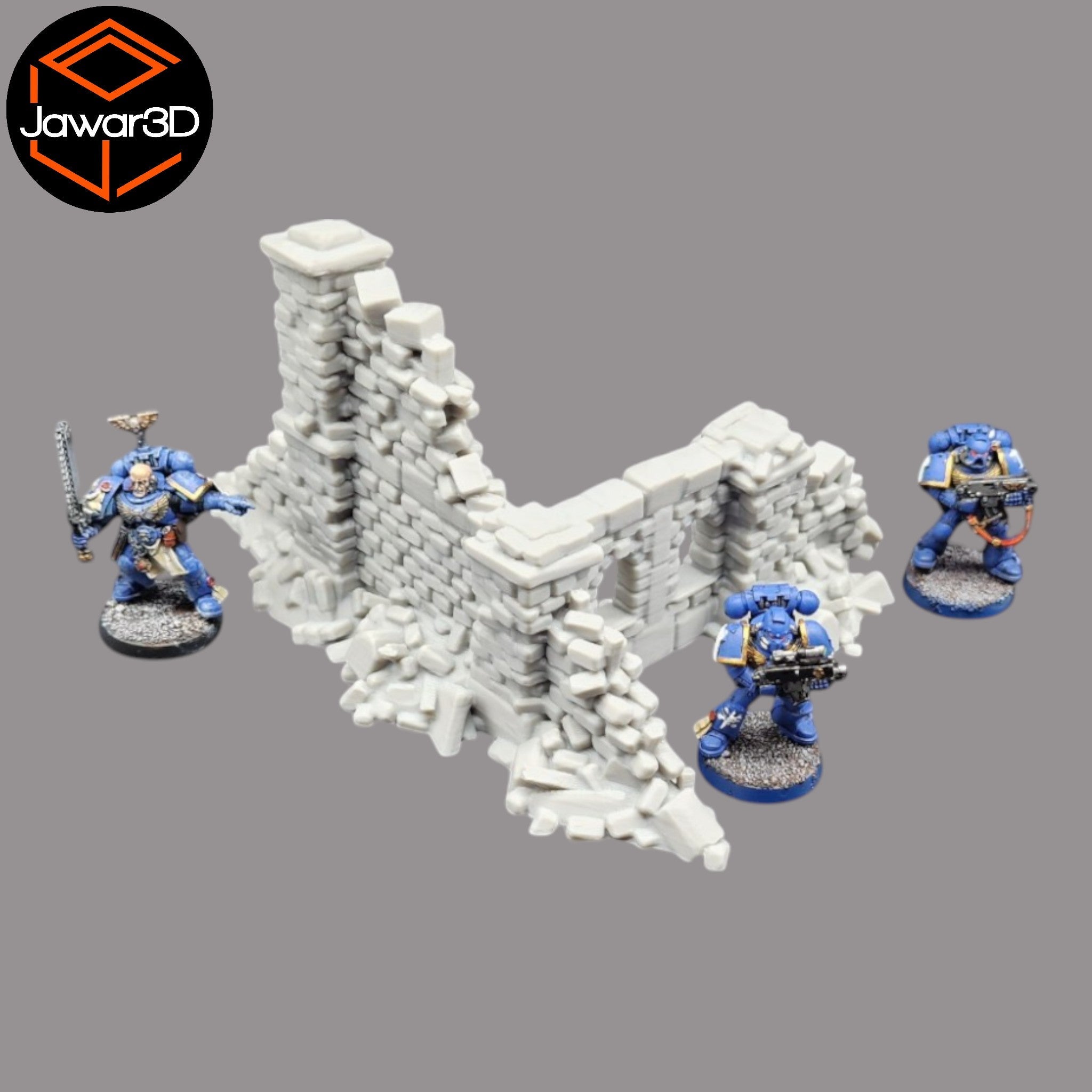 Crumbling Ruins #13 - 28mm Wargaming Scatter Terrain Scenery Tabletop Miniature Jawar3d