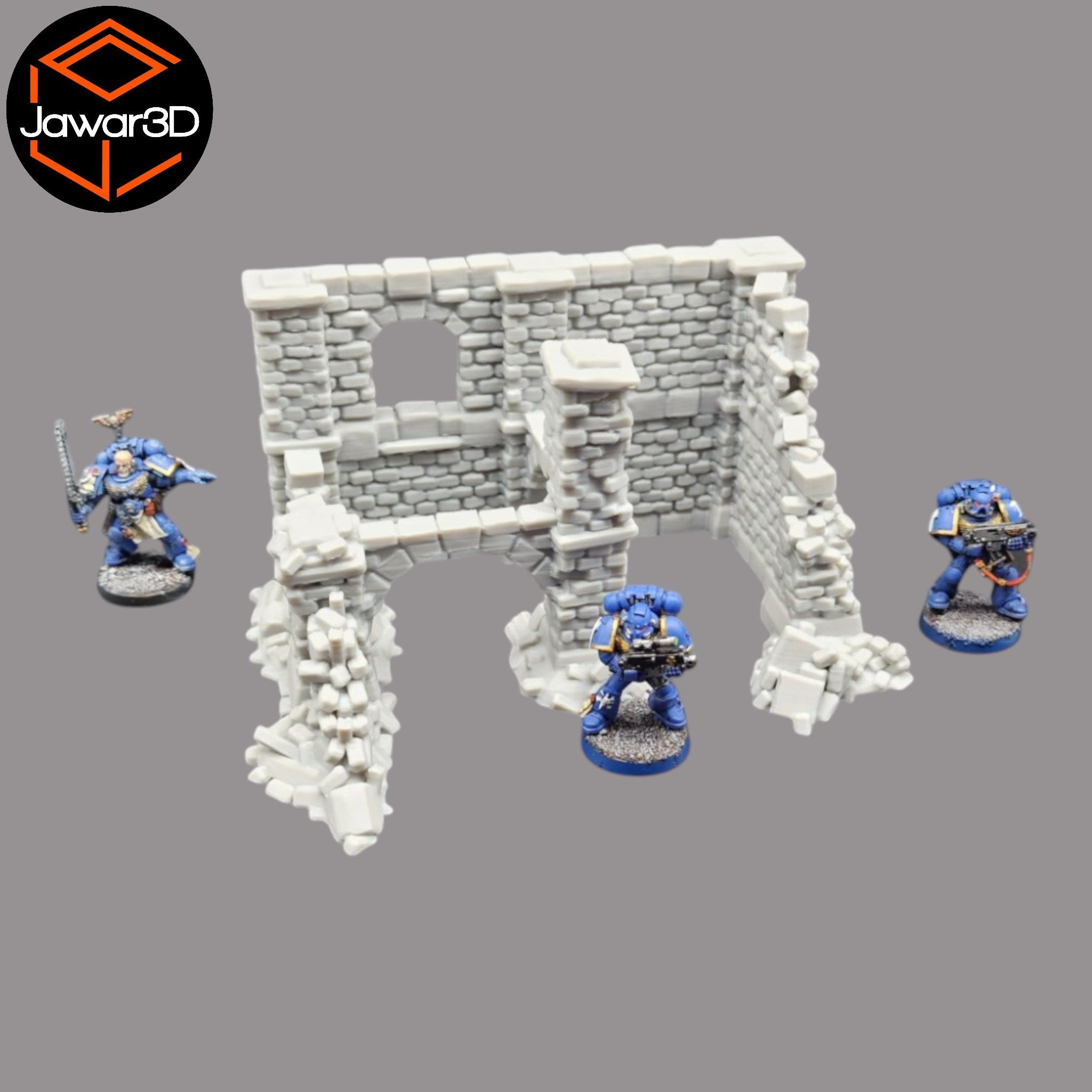 Crumbling Ruins #18 - 28mm Wargaming Scatter Terrain Scenery Tabletop Miniature Jawar3d