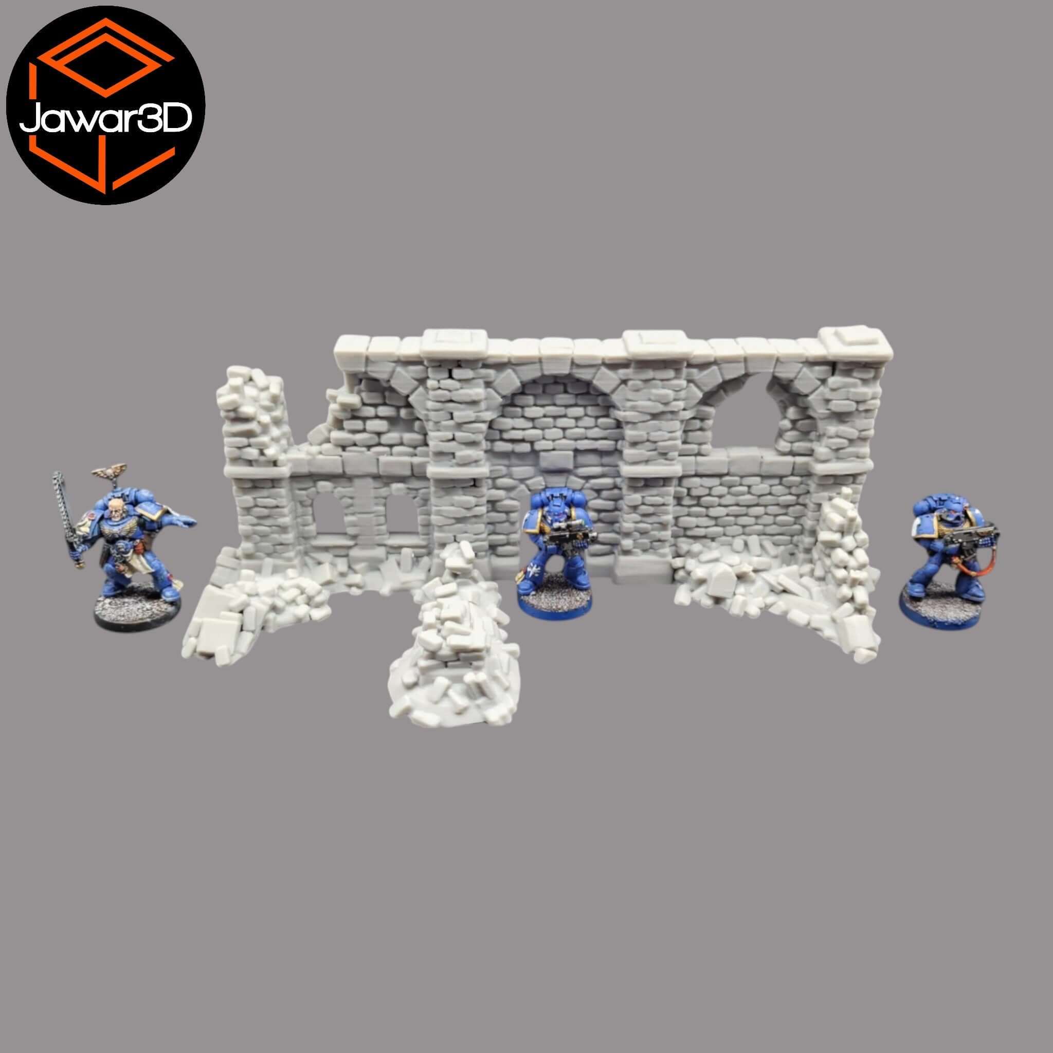 Crumbling Ruins #9 - 28mm Wargaming Scatter Terrain Scenery Tabletop Miniature Jawar3d