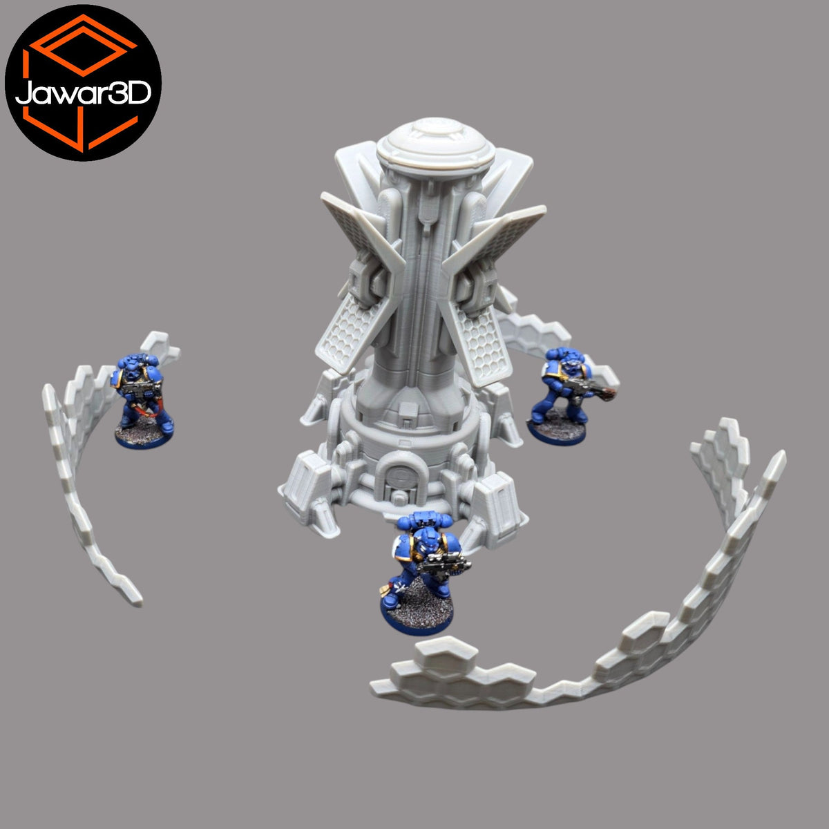 Ethereal Shield Tower -28mm Wargaming Scatter Terrain Scenery Tabletop Miniature Jawar3d