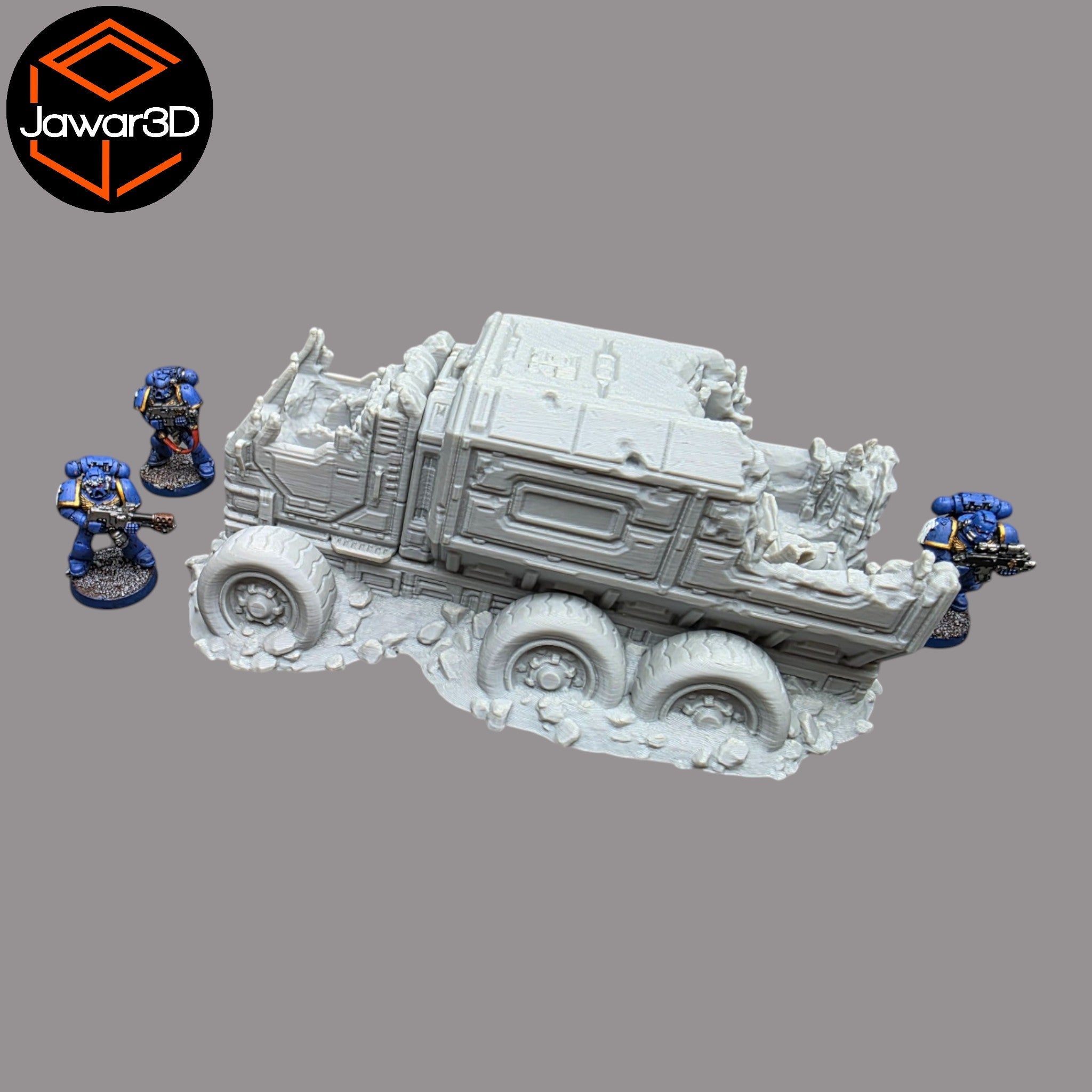 District 12 Vehicle #2 -28mm Wargaming Scatter Terrain Scenery Tabletop Miniature Jawar3d