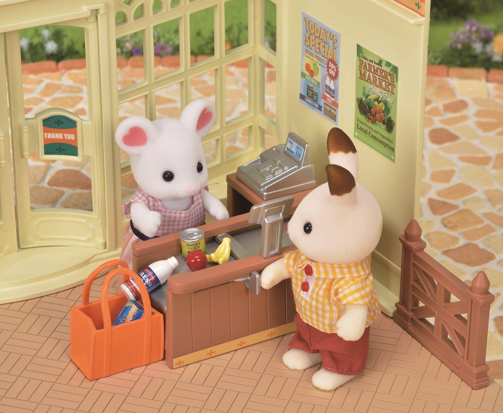 Sylvanian Families Grocery Market Toy Shop Playset for Ages 3 and Up Curious Minds