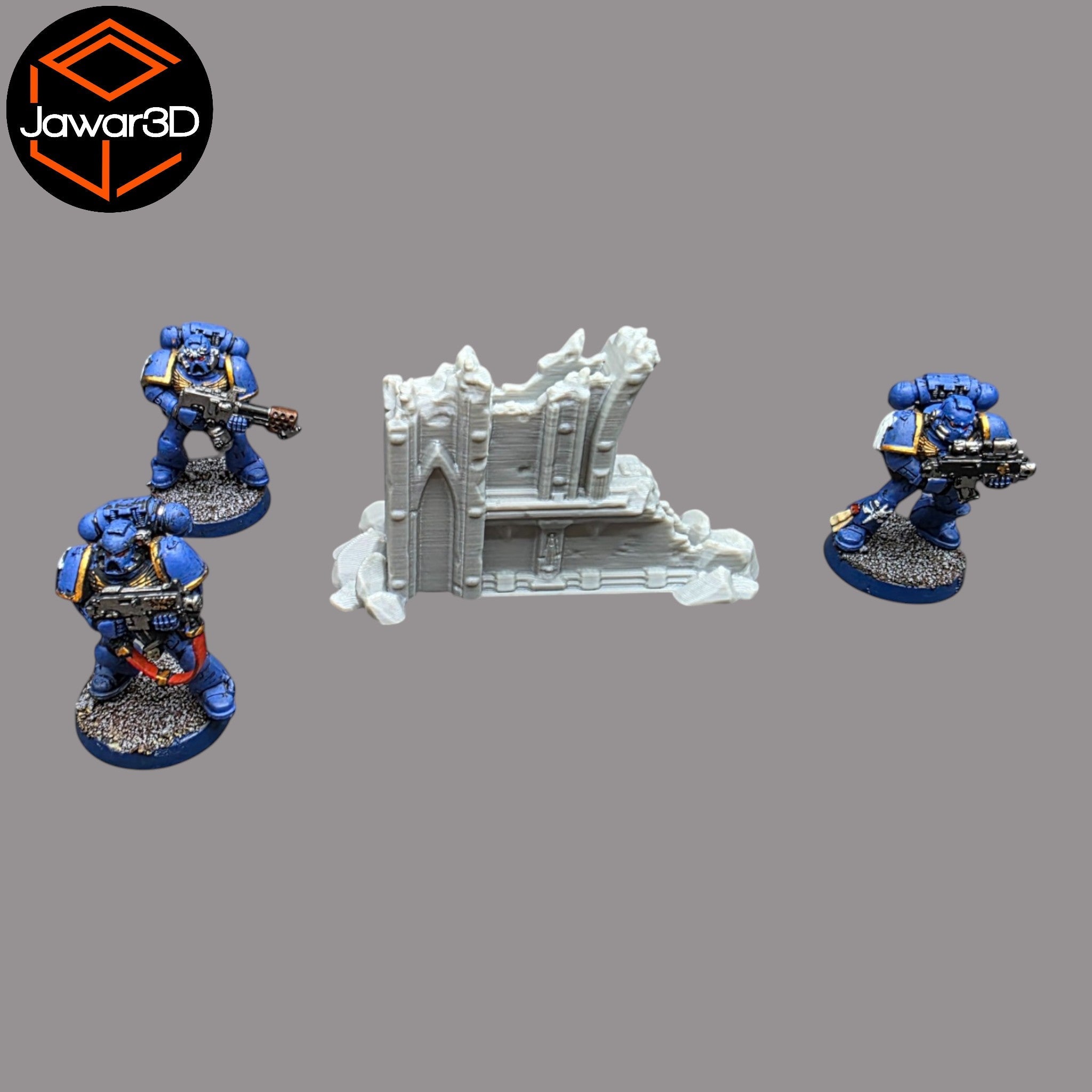 Debris Wall - 28mm Wargaming Scatter Terrain Scenery Tabletop Miniature Jawar3d