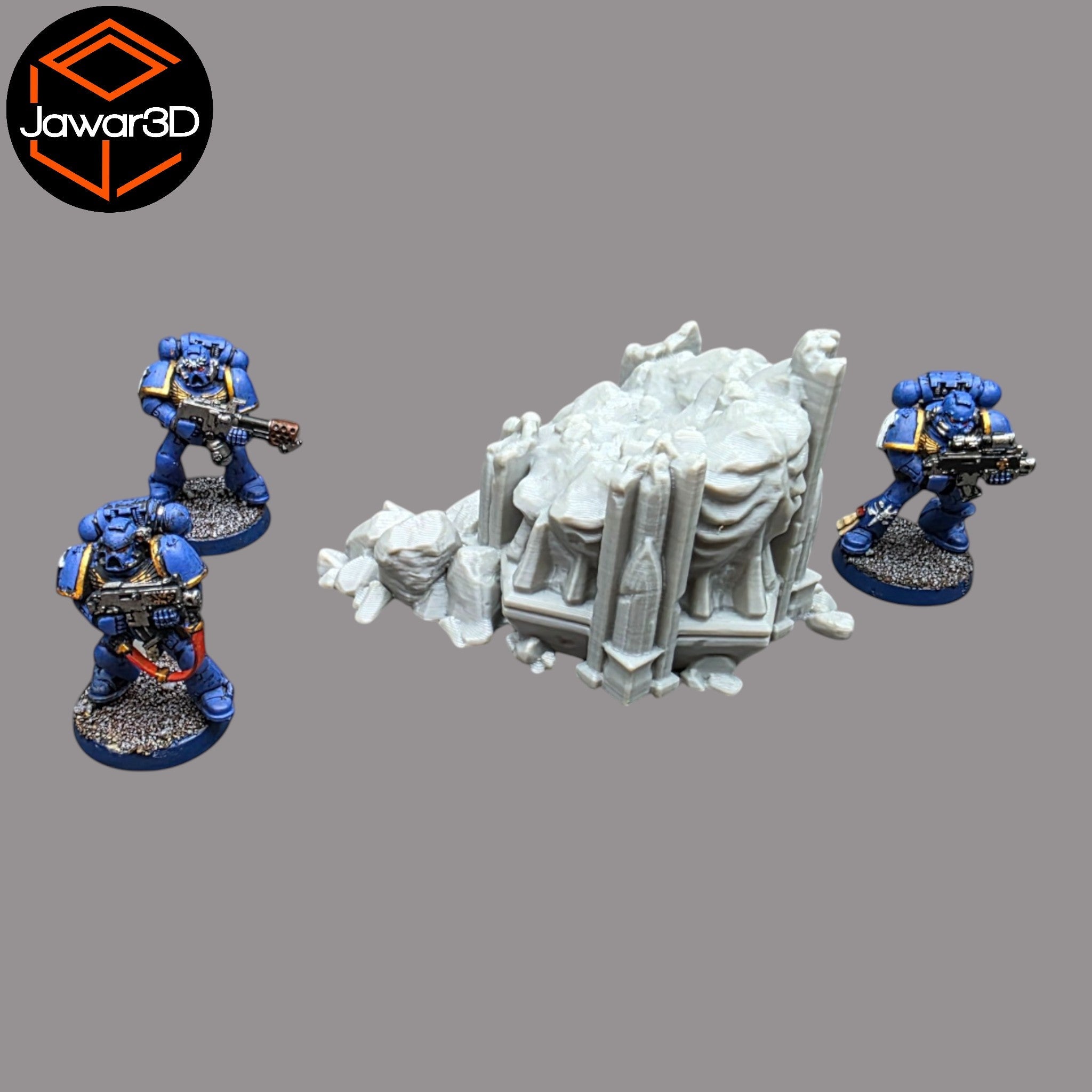 Pillar Damage - 28mm Wargaming Scatter Terrain Scenery Tabletop Miniature Jawar3d