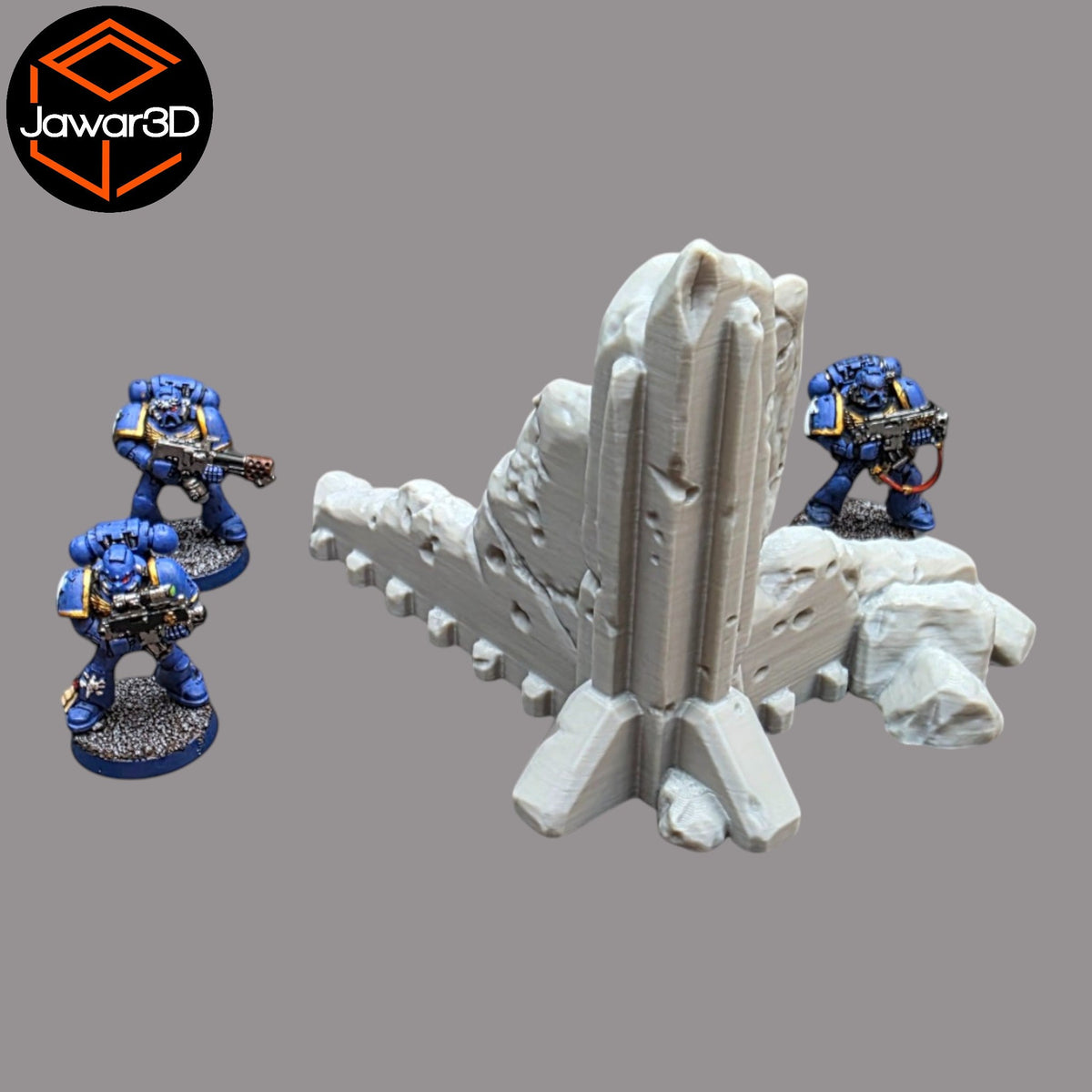 Debris Building 1 - 28mm Wargaming Scatter Terrain Scenery Tabletop Miniature Jawar3d