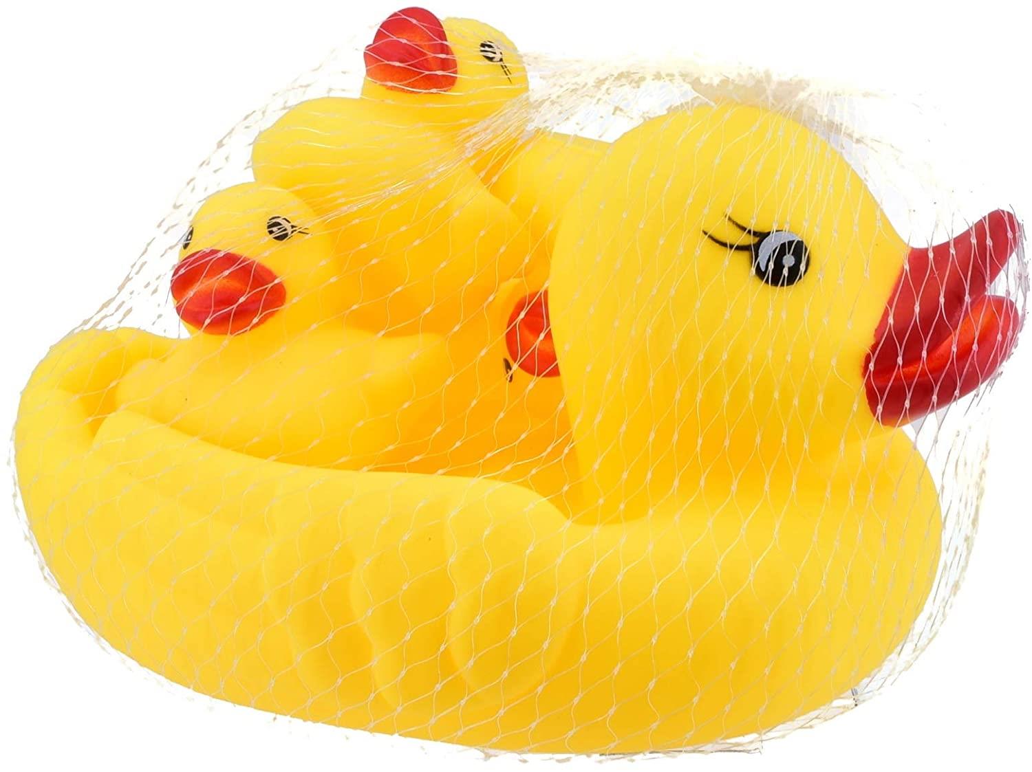 Classic Rubber Duck Family of 4 Baby Bath Toys Curious Minds